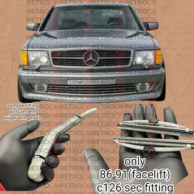 For Mercedes C126 500sec A1268201145 560sec Headlight Wiper Blade 1986-1991 • $30