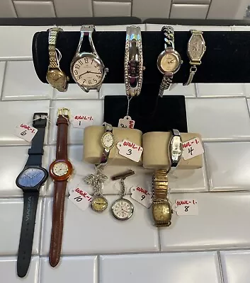 VTG Watch Lot Of 12 Bulova Minicci Pierre Nicol New Gen Galaxie Elgin Gotham • $104.94