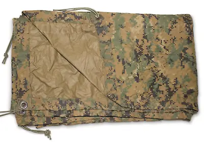 USMC MARPAT Woodland Digital Camo Pattern Reversible Field Tarp Tarpaulin • $21.99