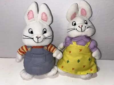 Max And & Ruby Ty Beanie Babies Plush Bunny Rabbit Stuffed Lot Of 2 • $17.99