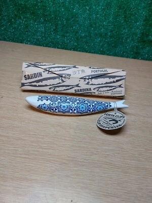 £20 • Buy White Sardine // Hand Painted Portuguese Ceramic Wall Sardine 19cm
