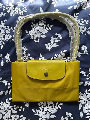 LONGCHAMP Le Pliage Tote Large Bag Foldable BNWT Made In France Mustard Yellow • $200