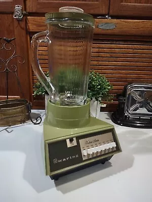 Vintage Waring Futura Series Avocado Green 8 Speed Blender Model 11-161 Works  • $35.50