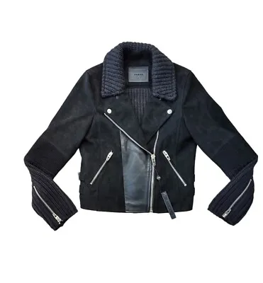 BLANKNYC Black Zip Faux Leather Moto Jacket Women's Small- NWT Biker Motorcycle  • $39.95