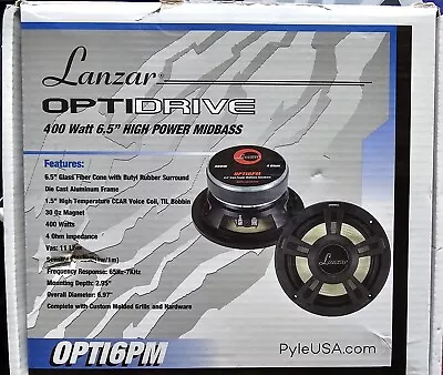 Lanzar Opti 6.5  400w Mid Bass Drivers Car Speaker Subwoofer Sub Woofer OPTI6PM • $24.95