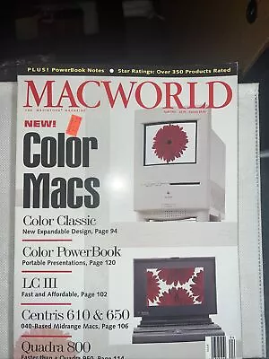 Vintage Macworld Apple Magazine April 1993 • $5.19