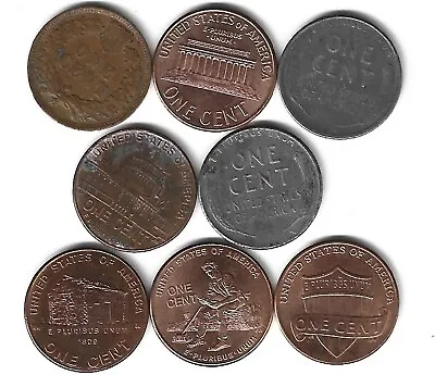 $10 • Buy 8 Different 1-cent Coins From UNITED STATES OF AMERICA