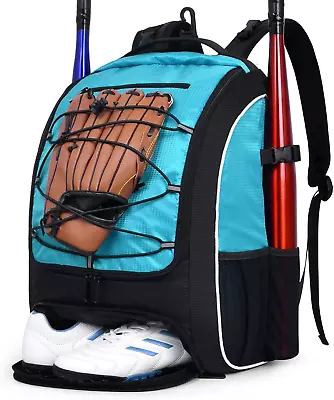 Oscaurt Softball Baseball Bag - Baseball Bat Backpack With Shoe Compartment Bas • $34.27