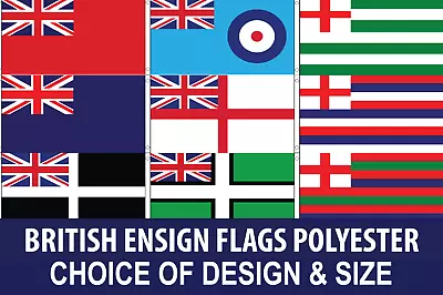 British Ensign Flag 30+ Designs.  RAF Royal Navy. FAST & FREE UK Delivery! • £7.99