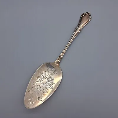 Vintage Pie/Cake Server Engraved Seasonings Greetings Christmas 9  Oneida • $10.79