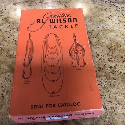 Vintage Al Wilson Tackle Trolling Spoons Lures #3B4B & 5B Original Box • $19.99