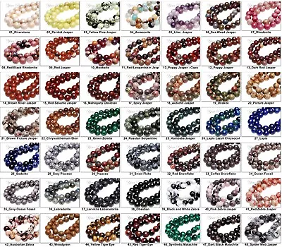 Wholesale Lot Natural Gemstone Round Spacer Loose Beads 4mm 6mm 8mm 10mm 12mm L1 • $6.99