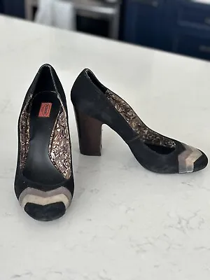 Missoni For Target Women's Black Suede Pumps With Chevron Size 9.5 • $5