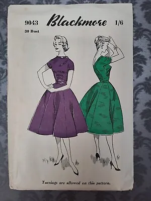 £9.50 • Buy 50s Blackmore Paper Sewing Pattern Vintage Unused Ladies Dress Bust 30 Ins  