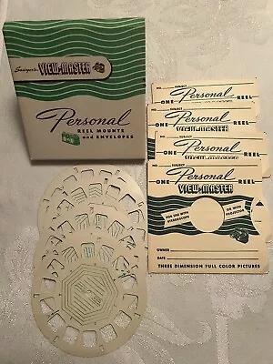 4 Vintage Sawyer’s View-Master Personal Reel Mounts & Envelopes W/ Box *Mint • $16