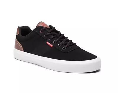 NEW! Levi's Performance Men's Lancer Black/Burgundy Comfort Insole Sneaker Shoes • $32.55