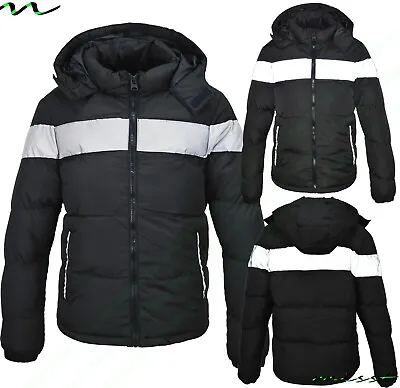 £19.99 • Buy New Boys Coats Kids Back To School Reflective Parka Jacket Winter Warm Coat Size