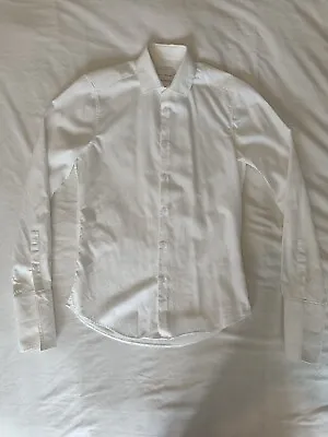 £10 • Buy White Slim Fit Double Cuff Shirt