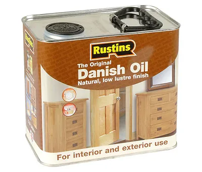 £33.94 • Buy Rustins Original Danish Oil 2.5 Litre Natural Soft Lustre Finish For All Woods
