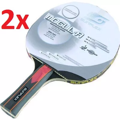 $84.95 • Buy 2x SUNFLEX MOGUL-A Anatomic Professional Table Tennis Bats 10371 W/ Carbon Layer