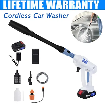 £27.10 • Buy Battery Cordless Car High Pressure Washer Jet Water Wash Cleaner Gun Portable 