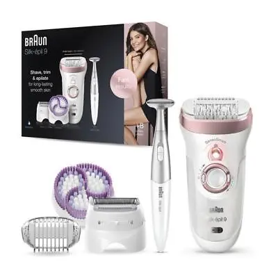 Braun Silk-Epi 9 Wet & Dry Epilator Rose Gold/White SES9-980 Online Only • $349