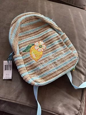 Vera Bradley Lemon Grove Straw Backpack • $16.99