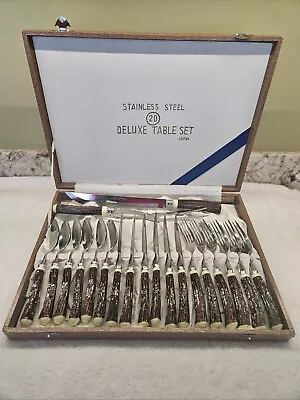 Vintage Stainless Steel Deluxe Silverware Set Of 20 From Japan Late 1960's • $9.99