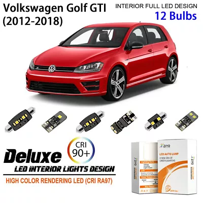 $19.35 • Buy LED Interior Light Kit For Volkswagen Golf GTI MK7 White LED Light Bulbs Upgrade