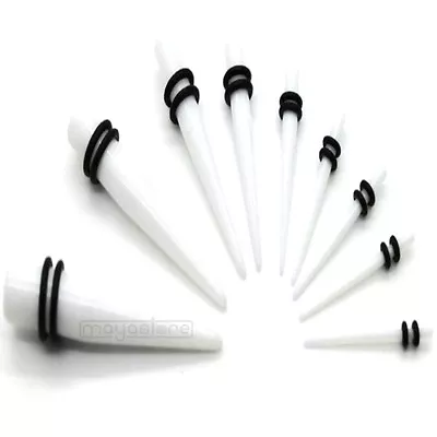 16MM -10MM White Pen Set Expander Rod Taper Ear Plug Tunnel Piercing Ear • £2.53