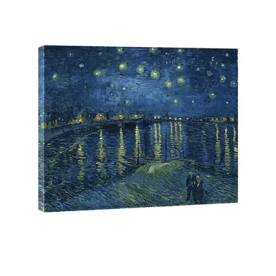 Van Gogh Painting Art Repro Canvas Print Home Decor Starry Night Over The Rhone • $37.51