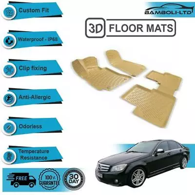 3D Molded Interior Car Floor Mat For Mercedes-Benz C-Class(W204) 2007-2014 • $94.90