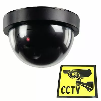 Dummy Camera CCTV Security Surveillance Dome Cam Fake IR LED Light Outdoor • £5.82