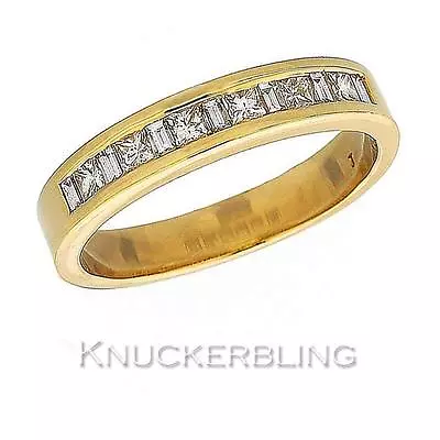 Diamond Eternity Wedding Ring 0.50ct F VS Princess & Baguette Cut In 18ct Gold • £1480