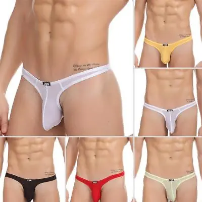 £3.99 • Buy Men's Sexy Underwear Ice-silk Thong Size M, L, XL (Waist 27  To 39 ) #160