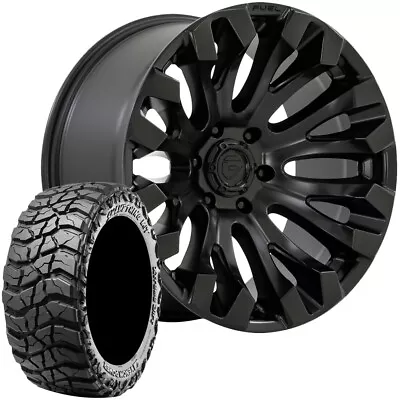 4-Fuel Quake 20x10 6x5.5  Blackout Rims W/33x12.50R20LT Venom Power M/T Tires • $2663.99