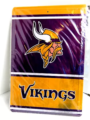 Minnesota Vikings NFL Team Logo Tin Sign 8 X 12 Metal Sign Support Your Team • $7.75