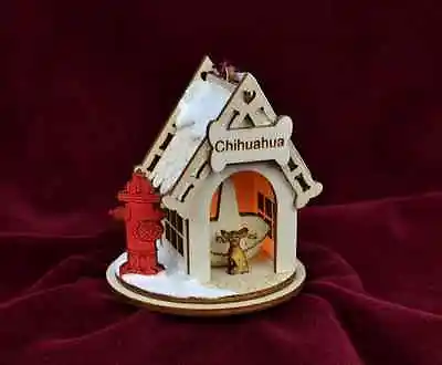 Ginger Cottages K9 Cottages Chihuahua Christmas Ornament Made In Usa K9102 • $19.88