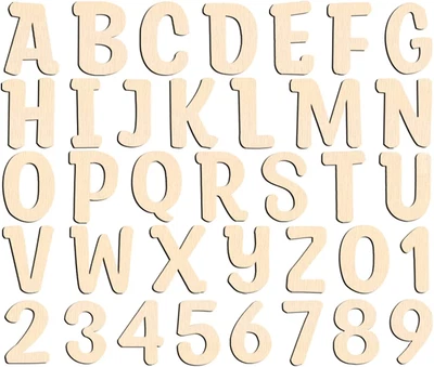 $17.57 • Buy 124 Pcs Wooden Letters 2 Inch For Crafts Unfinished Capital Wooden Alphabet Lett