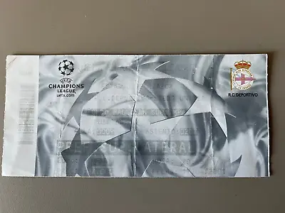 Ticket - 2000-01 UEFA Champions League - Deportivo La Coruna Vs Leeds United • £6.99