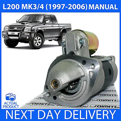 £94.99 • Buy **manual Only** Mitsubishi L200 1996-2006 K74 2.5 Td Diesel New Starter Motor