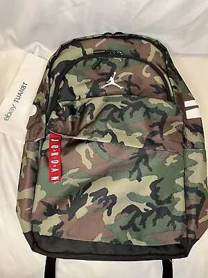 BRAND NEW Nike Air Jordan Air Patrol Backpack Black Camo 9A0172-650 Sz Large • $71.99