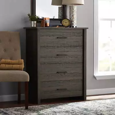 4-Drawer DresserSpacious Drawer Storage White/Walnut/Espresso/Black Finish • $132.04