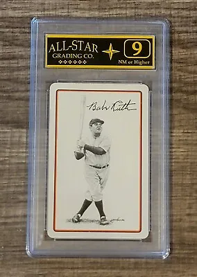 Babe Ruth 1978 Landsman Sports Deck Graded ASG NM 9 Playing Card  • $14.95