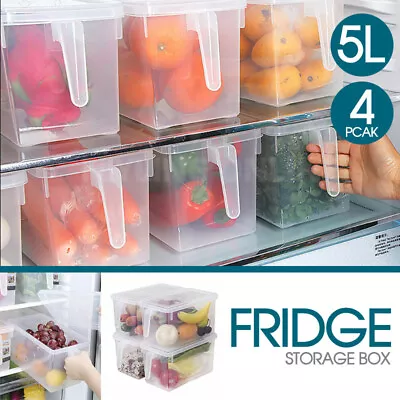 $18.49 • Buy Refrigerator Storage Box Food Container Kitchen Fridge Organiser Freezer