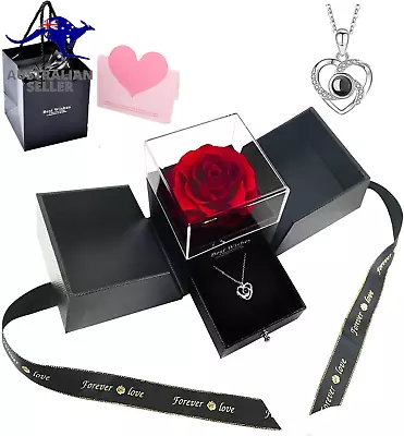 Red Rose With I Love You Heart Romantic Birthday Gifts For Mom Wife Women Girlf • $34.99