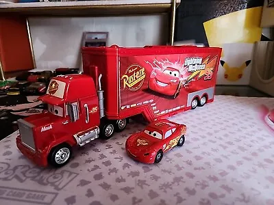 Disney Pixar Cars Lightning McQueen Mack SuperlinerTrailer Semi Truck Mattel 12  • $19.99