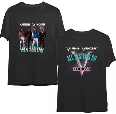 Vinnie Vincent' Invasion 1988 All Systems Go Tour Shirt • $19.99
