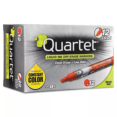 Quartet EnduraGlide Dry Erase Marker Chisel Tip Red Dozen 50014M • $28.98