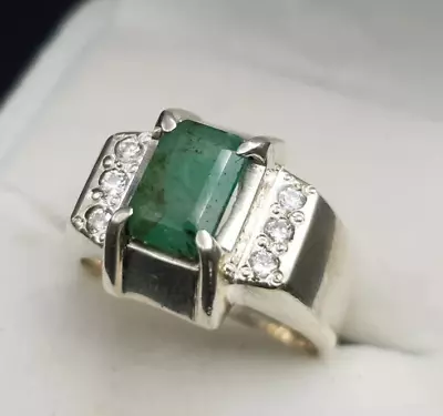 Natural Emerald Ring Emerald Ring For Men Natural Mens Emerald Ring Handmade Man • $310